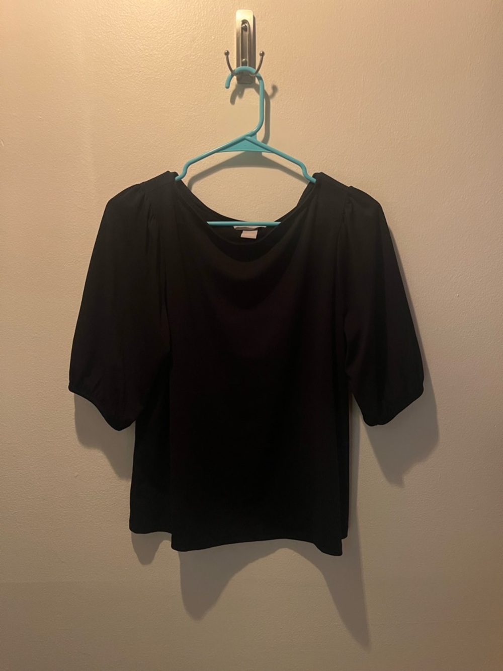 H&M Black Puff Sleeve Blouse